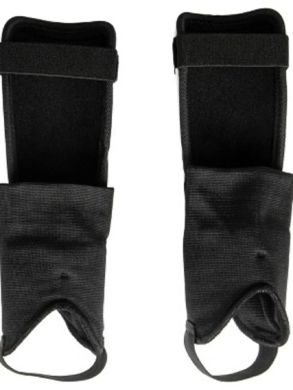 Blue & Orange Soccer Shin Guards with Ankle Support
